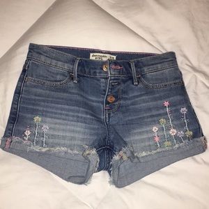 Abercrombie Kids Denim Flower Shorts